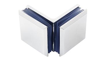 Коннектор для душевой кабины стекло-стекло 90° 45х45 мм цинк-хром полированный t735 PZn  купить в Красноярске