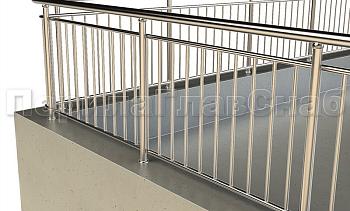 Ограждение кровли с вертикальным заполнением в Красноярске. Готовые проекты ПерилаГлавСнаб