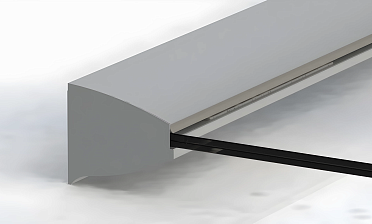 Комплект профиля козырькового анодированного, для стекла 20 мм (10+10 мм), 1500 мм  k300-20-1500 купить в Красноярске