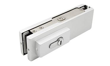 Замок для стеклянной двери угловой с круглым ригелем комплект, под алюминий t150 AL купить в Красноярске