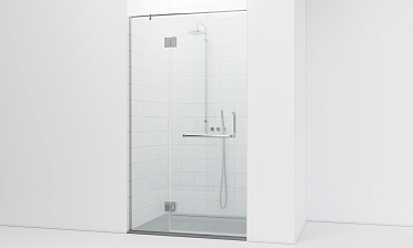 Комплект фурнитуры для душевой перегородки в проеме на профиле с глухим стеклом и дверью t561-1 купить в Красноярске