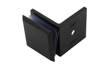  Коннектор для душевой кабины стена-стекло 90°, 45х45, цинк, черный, вырез 69 t732 BZn купить в Красноярске