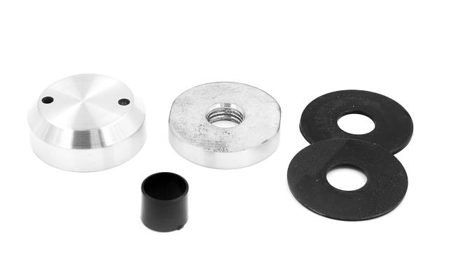 Комплект торцевого крепления несущего стекла, гайка-шайба Ø50х10х18 мм с внутренней резьбой М16, шлифованный AISI 304 k277-8