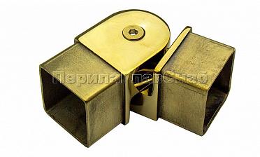 Поворот поручня 40х40 мм, регулируемый, полированный, под золото (AISI 304) Фk366-88 купить в Красноярске