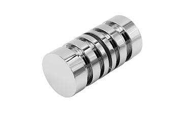 Ручка-кноб для двери 32х38 мм латунь-хром, полированная t694 PC купить в Красноярске