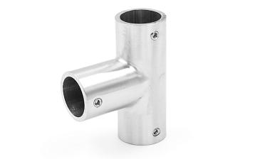 Соединитель-тройник для трубы 19 мм, нержавеющая сталь AISI 304, шлифованная t902 SSS купить в Красноярске