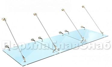 Комплект фурнитуры для козырька 1800х2800 (на вантах/тягах) k671-18-28 купить в Красноярске