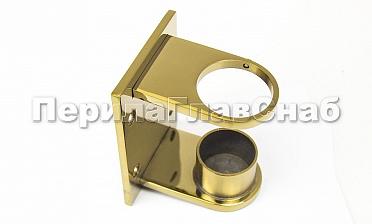 Боковой крепеж С-пластина стакан для Ø38.1 мм, под золото (AISI 304) Фk339-88 купить в Красноярске