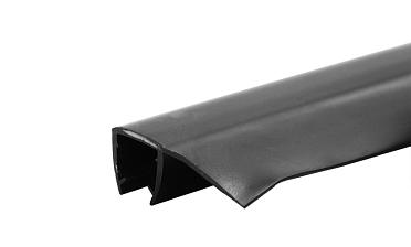 Уплотнитель для стекла 8 мм, непрозрачный черный, 90°, стекло-стекло 2200 мм t215-2 Bl-U купить в Красноярске