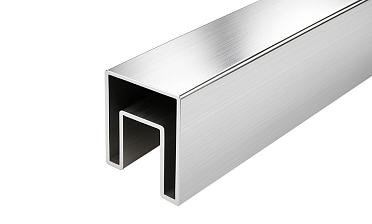 Труба 40х40 мм с пазом 24 х 24 под стекло, шлифованная, AISI201, k856-4 купить в Красноярске