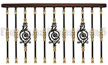 Латунные перила для лестниц серии – Намибия L07 в Красноярске. Готовые проекты ПерилаГлавСнаб