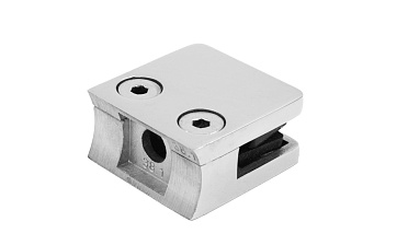 Стеклодержатель литой квадратный с вставками под стекло 8-10 мм (4+4 мм), на стойку Ø38.1 мм, 41х22х42, полированный, (AISI 304) k004-10 купить в Красноярске Стеклодержатель литой квадратный с вставками под стекло 8-10 мм (4+4 мм), на стойку Ø38.1 мм, 41х22х42, полированный, (AISI 304) k004-10 купить в Красноярске