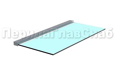 Козырек на алюминиевом профиле ,вынос до 950мм, k671-100 купить в Красноярске