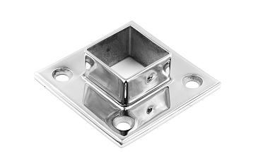 Фланец для трубы 40х40 мм, литой, полированный, (AISI 304) k223 купить в Красноярске