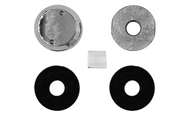 Комплект торцевого крепления несущего стекла, гайка-шайба Ø50х10х18 мм с внутренней резьбой М16, полированный (aisi 201) k277-5 купить в Красноярске