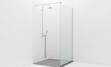 Стационарная душевая перегородка на профиле t581-1 купить в Красноярске