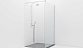 Стационарная душевая перегородка на профиле t581-1