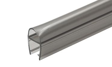 Уплотнитель для стекла 8мм, полупрозрачный черный, дверь-стекло 2,2 м t212-2 BL купить в Красноярске