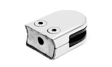 Стеклодержатель штампованный полированный под стекло 10 мм, под стойку Ø38.1 мм, (AISI 304) 40х22х53 k038-10 купить в Красноярске