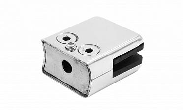 Стеклодержатель штампованный  под стекло 8 мм (4+4 мм), квадратный, под стойку Ø38.1 мм (40х24х48), полированный (AISI 304) k351 купить в Красноярске