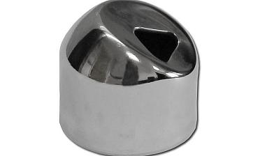 Наконечник штампованный (СПС) косой 30° на трубу Ø25 мм, для поручня Ø38.1 мм, полированный, нержавеющий, AISI 201, k072-3 купить в Красноярске