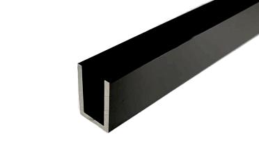 П-образный профиль 19x13, L=2200, под стекло 8 мм, алюминий анодированный в черный глянцевый t756 AND BL купить в Красноярске