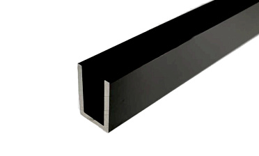 П-образный профиль 19x13, L=2200, под стекло 8 мм, алюминий анодированный в черный глянцевый t756 AND BL купить в Красноярске П-образный профиль 19x13, L=2200, под стекло 8 мм, алюминий анодированный в черный глянцевый t756 AND BL купить в Красноярске