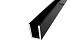 П-образный профиль 19x13, L=2500, под стекло 8 мм, алюминий анодированный в черный глянцевый t756-2500 AND BL