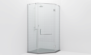 Комплект фурнитуры для трапециевидной душевой перегородки на профиле с угловой штангой t553-1 купить в Красноярске