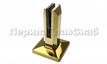 Стеклодержатель литой напольный, плоский 50х50х160 мм, полированный, под золото (AISI 304) Фk275-88 купить в Красноярске