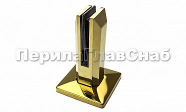 Стеклодержатель литой напольный, плоский 50х50х160 мм, полированный, под золото (AISI 304) Фk275-88 купить в Красноярске Стеклодержатель литой напольный, плоский 50х50х160 мм, полированный, под золото (AISI 304) Фk275-88 купить в Красноярске