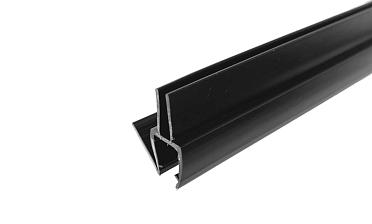 Уплотнитель для стекла 8 мм, блэк ультра - непрозрачный черный, пол-стекло 2200 мм t206-2 BL-U купить в Красноярске