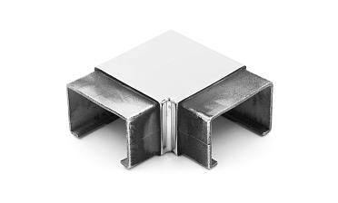 Отвод для поручня с пазом 40х60 мм, полированный (AISI 304) k542 купить в Красноярске