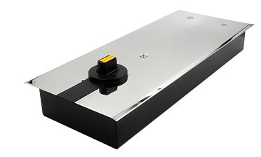 Доводчик для стеклянной двери до 100 кг EN4, напольный, 500 тыс, циклов, нержавеющая сталь AISI 304, полированная t184-3 PSS  купить в Красноярске