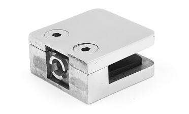 Стеклодержатель литой, под стекло 8 мм. 4+4 мм. на плоскость 42х22,5х42  полированный (AISI 304) k003 купить в Красноярске