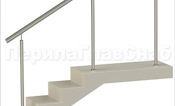Нержавеющие ограждения без ригелей для крыльца в Красноярске. Готовые проекты ПерилаГлавСнаб