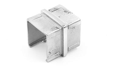 Соединитель для поручня с пазом 40х40 мм, полированный, (AISI 304) k545 купить в Красноярске