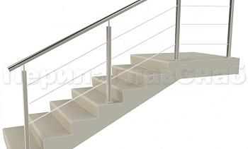 Заполнение из 3ми тросиков (тросик в оболочке) + наконечник для крыльца в Красноярске. Готовые проекты ПерилаГлавСнаб