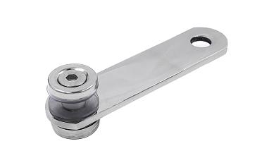 Стеклодержатель пластинчатый 2хМ8 (половинка), по центрам 85х5 мм, полированный, шайбы 5 мм штамп., под стекло 6-12 мм, (AISI 201) k047-1/2 купить в Красноярске