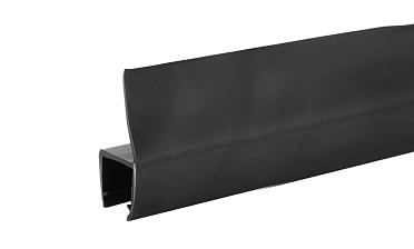 Уплотнитель для стекла 8 мм, непрозрачный черный, 180°, стекло-стекло 2200 мм t204-2 BL-U купить в Красноярске