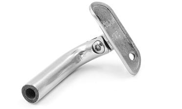 Держатель поручня выносной на стойку, с регул. ложементом под Ø38.1 мм, резьба внутр. М8, шлифованный, (aisi 304) k261-2 купить в Красноярске