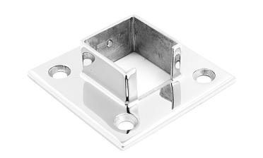 Фланец для трубы с пазом 40х40 мм, полированный, литой (AISI 304) k554 купить в Красноярске