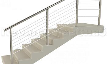 Заполнение из 7ми тросиков (тросик в оболочке) для крыльца в Красноярске. Готовые проекты ПерилаГлавСнаб