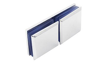 Коннектор для душевой кабины стекло-стекло 180° 45х45 мм латунь-хром, полированный t734 PC купить в Красноярске