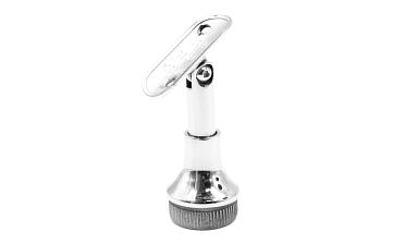 Наконечник регулируемый по высоте на стойку Ø38.1х1.5 мм, с регулируемым ложементом под поручень Ø50.8 мм, литой, полированный, нержавеющий (AISI 304) k317-3 купить в Красноярске