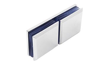 Коннектор для душевой кабины стекло-стекло 180° 45х45 мм цинк-хром полированный t734 PZn купить в Красноярске