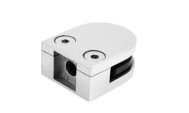 Стеклодержатель литой с вставками под стекло 8-10 мм, 4+4 мм, на плоскость 40х22х50, полированный (AISI 304) k002-10 купить в Красноярске