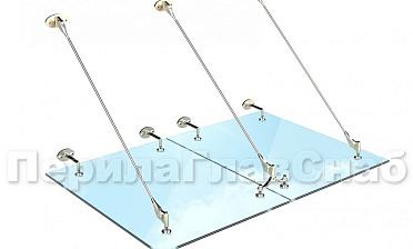 Комплект фурнитуры для козырька 1200х1800 (на вантах/тягах) k671-12-18 купить в Красноярске