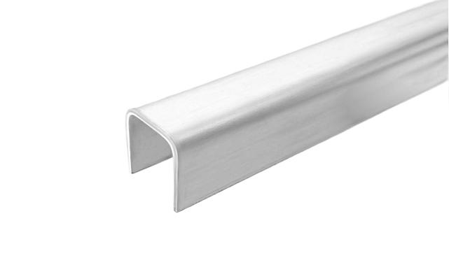 Профиль П-образный, L=2000 мм, t=1.5 мм, для стекла 12 мм, шлиф. (AISI 304) Ф-0455 2