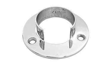 Фланец для трубы Ø48.3 мм, под 3 самореза 6.8 мм, литой, полированный, (AISI 304) k238-3 купить в Красноярске Фланец для трубы Ø48.3 мм, под 3 самореза 6.8 мм, литой, полированный, (AISI 304) k238-3 купить в Красноярске